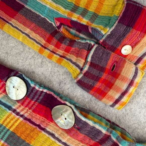 Soft Surroundings Multicolor Plaid Button Down Shirt - Picture 8 of 11
